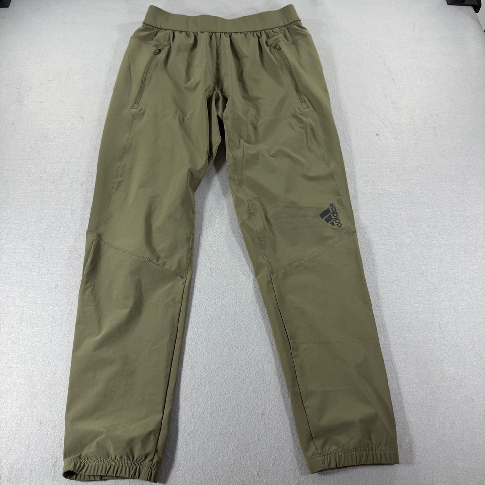 Adidas Aeroready Womens Joggers Olive Green Athletic Pants Size Medium